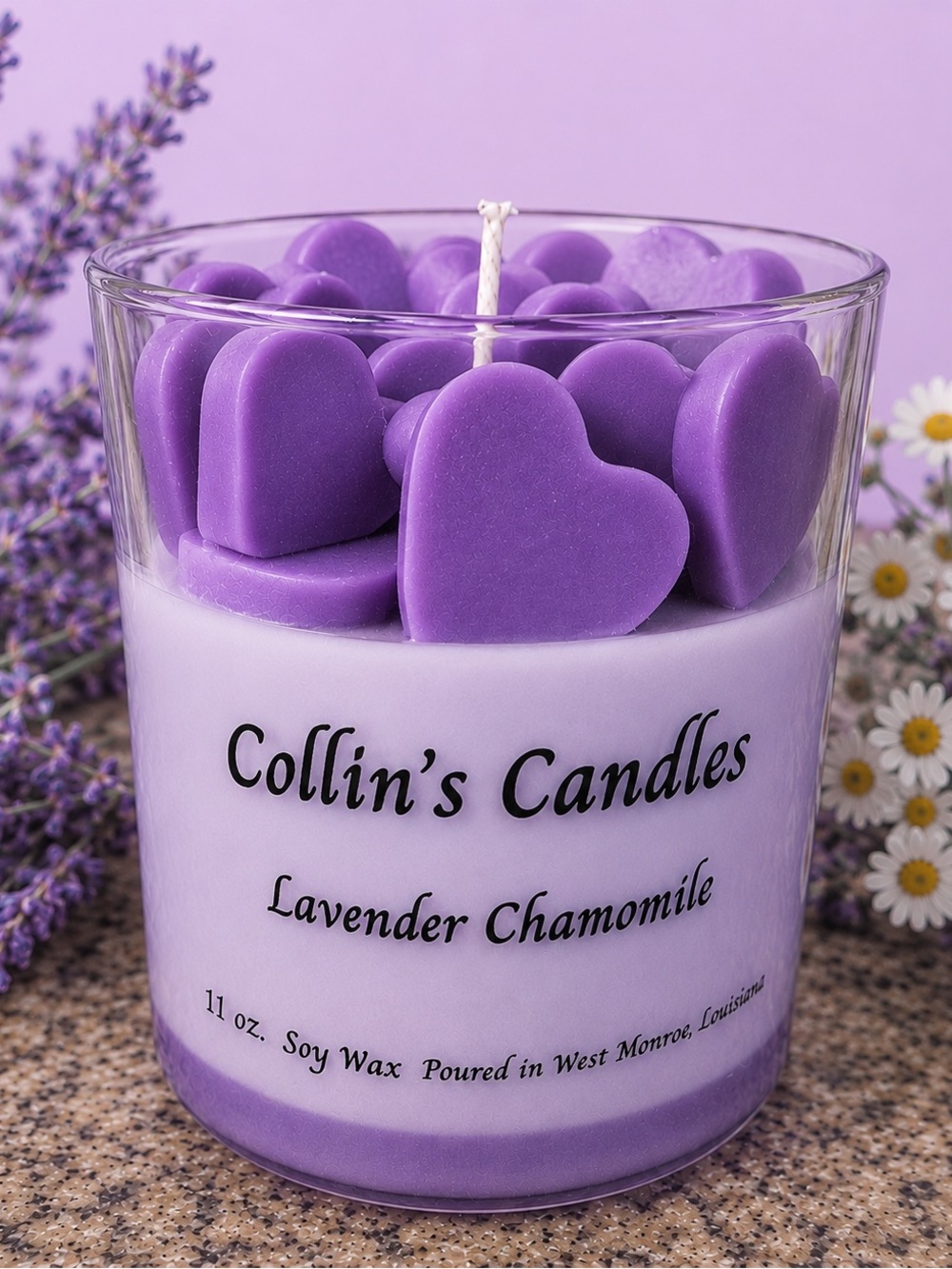 Lavender Chamomile Soy Candle - Lavender